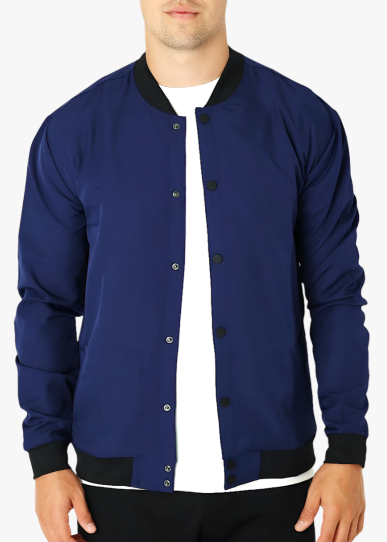 Navy blue bomber jacket mens best sale