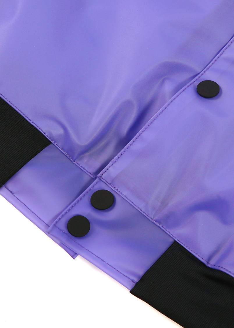 purple translucent bomber jacket