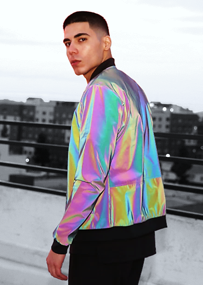 Reflective Bomber Jacket