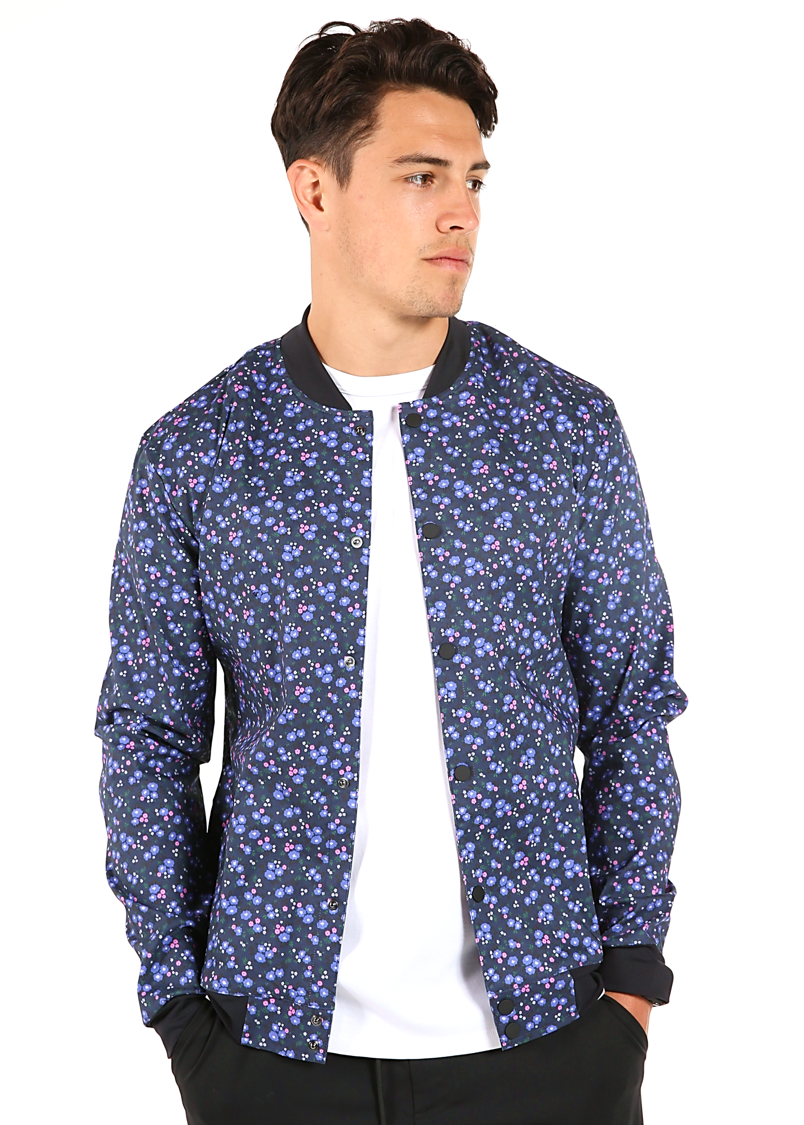 Floral Print Bomber Jacket