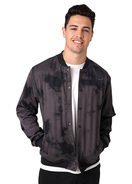 Bleach Dye Bomber Jacket