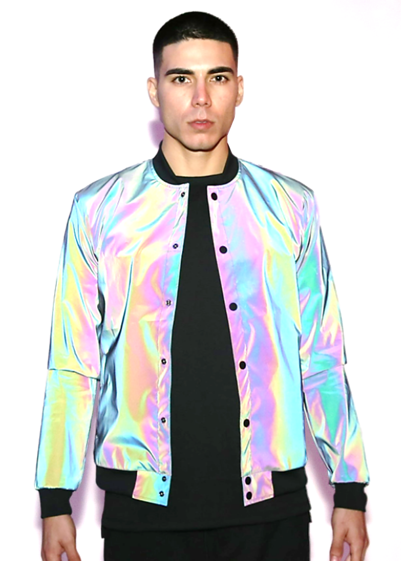 Reflective Bomber Jacket