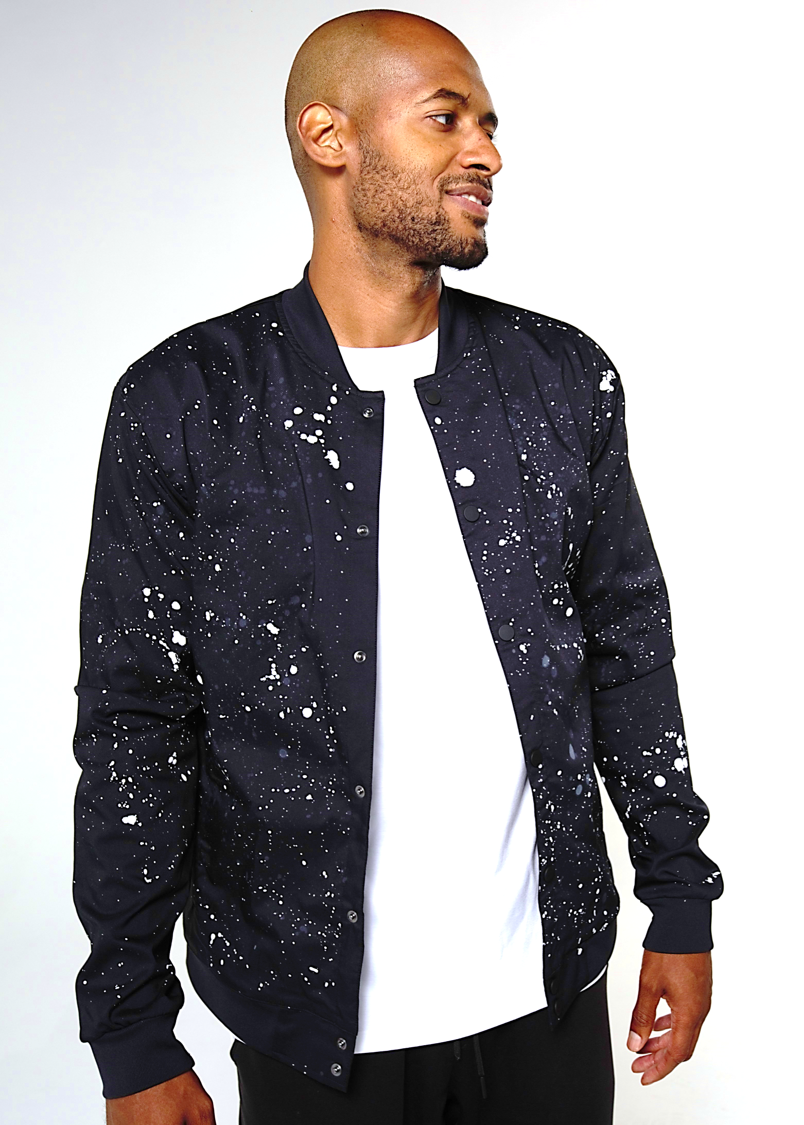 Paint Splatter Bomber Jacket