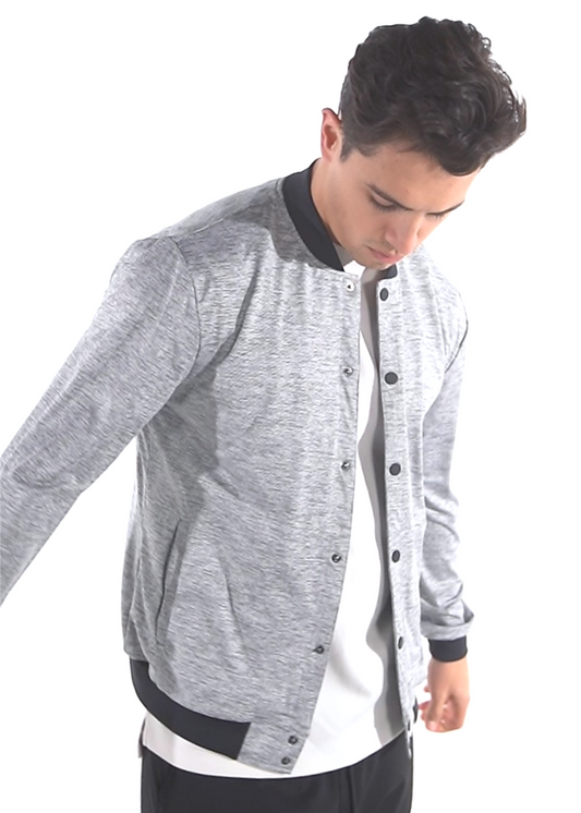 Heather Grey Bomber Jacket