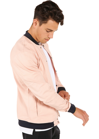 Blush pink 2025 bomber jacket
