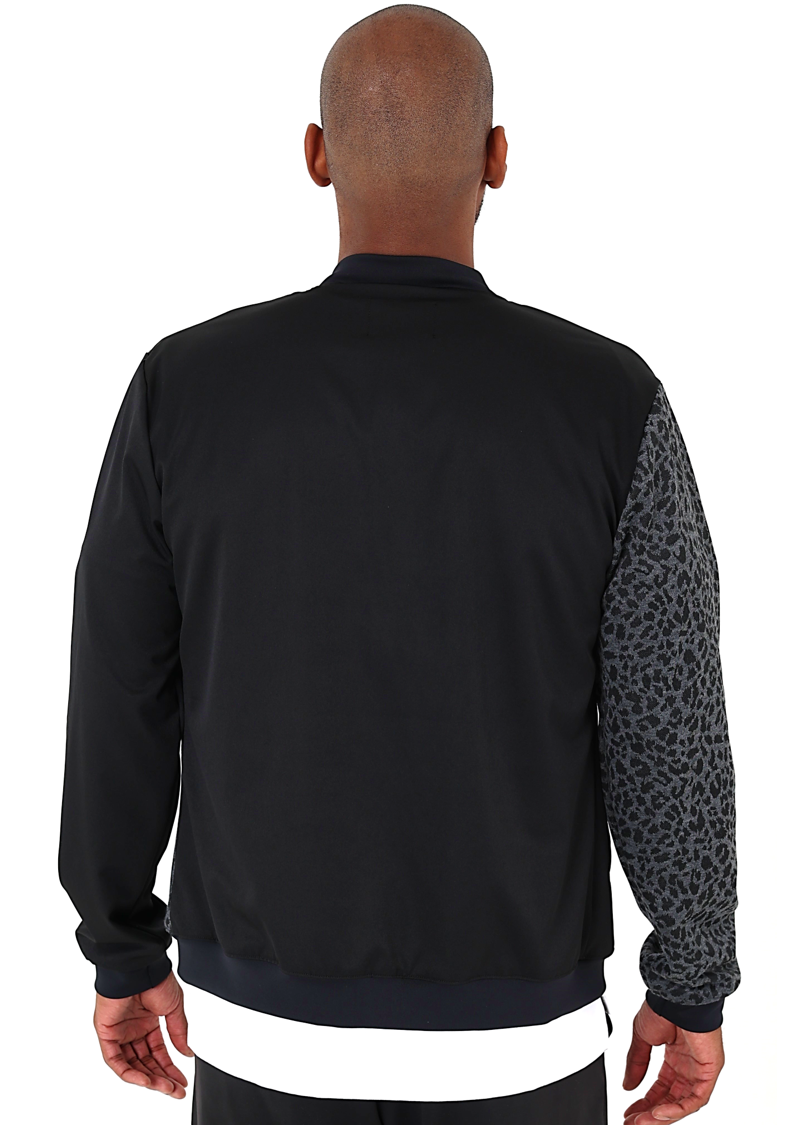Leopard print bomber jacket