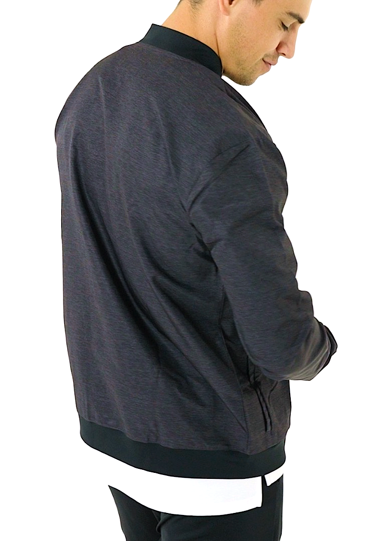 Black Heather Bomber Jacket