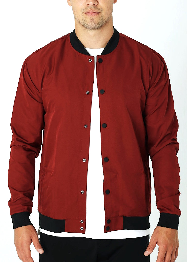 Burgundy Bomber Jacket