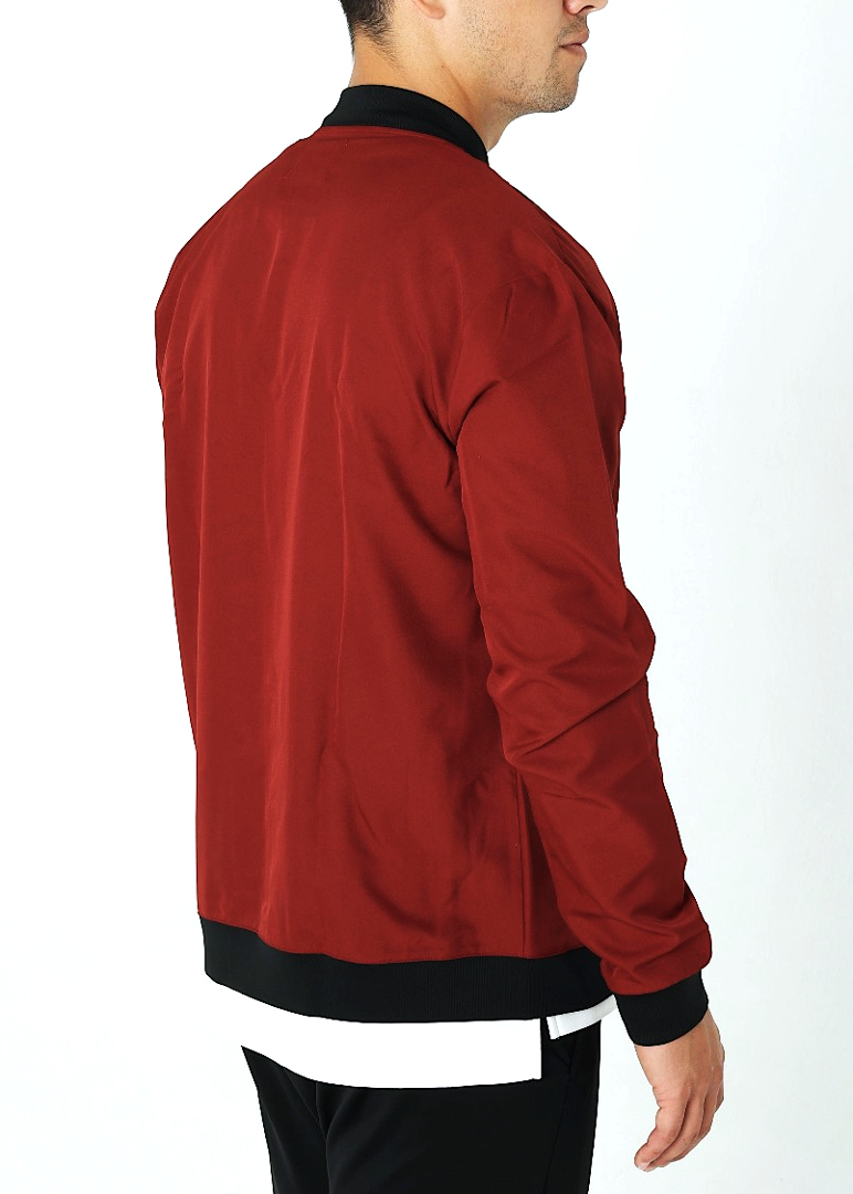 Burgundy Bomber Jacket