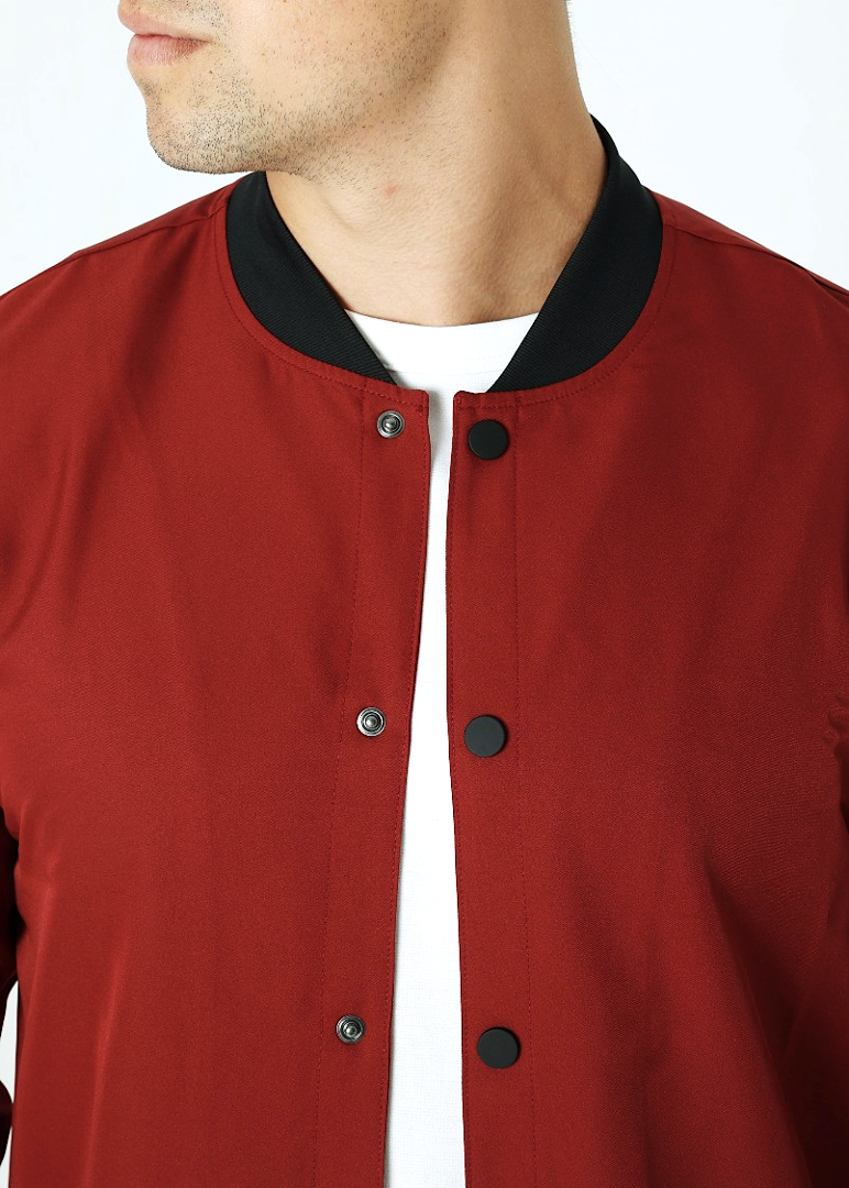 Burgundy Bomber Jacket