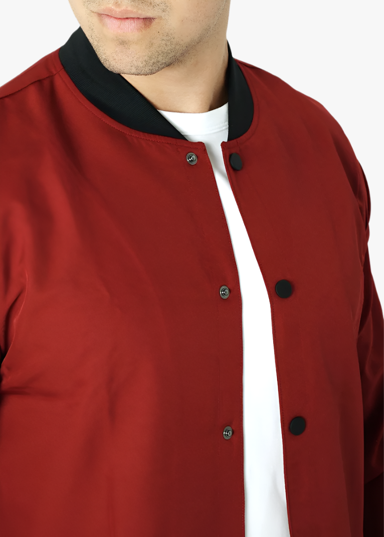 Burgundy Bomber Jacket