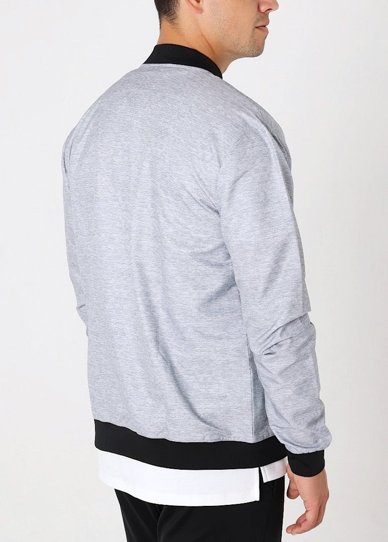 Heather Grey Bomber Jacket