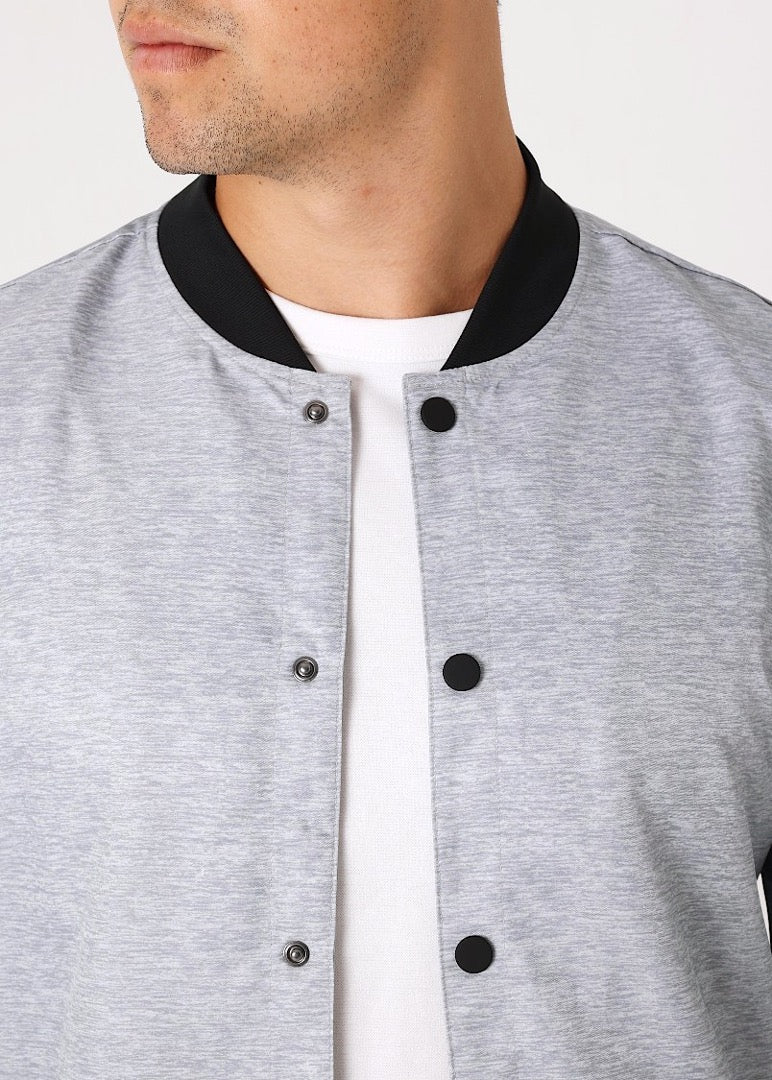 Heather Grey Bomber Jacket