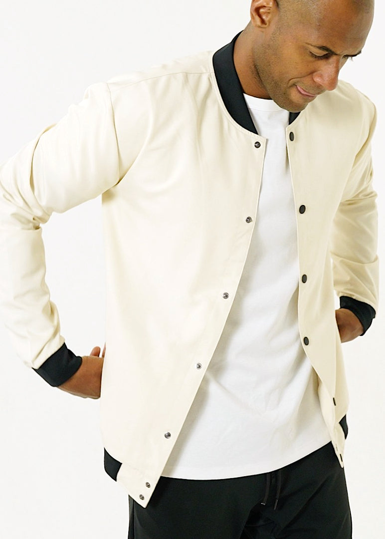 Ivory bomber jacket hotsell