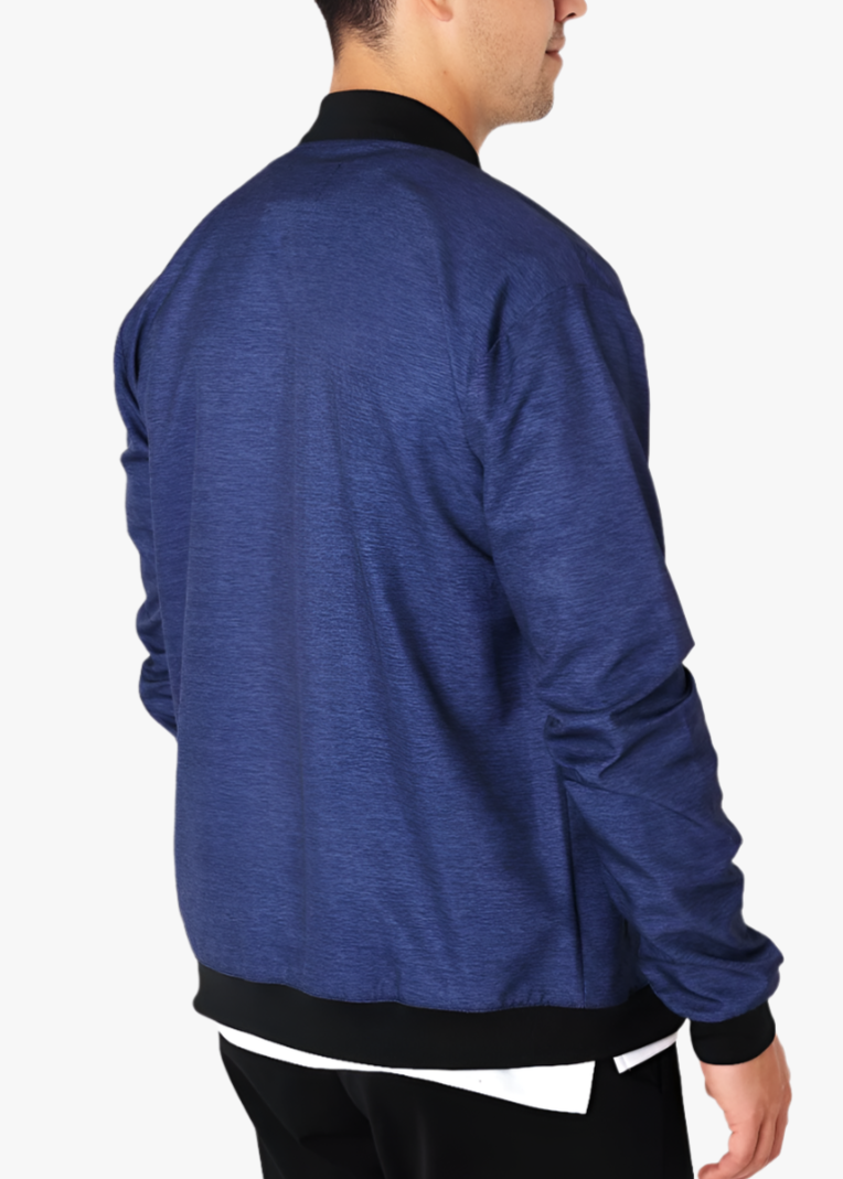 Navy Heather Bomber Jacket