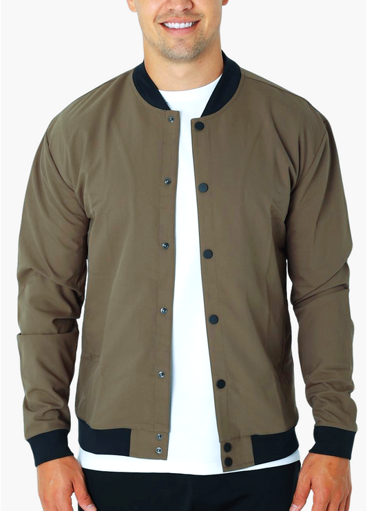 olive bomber jacket