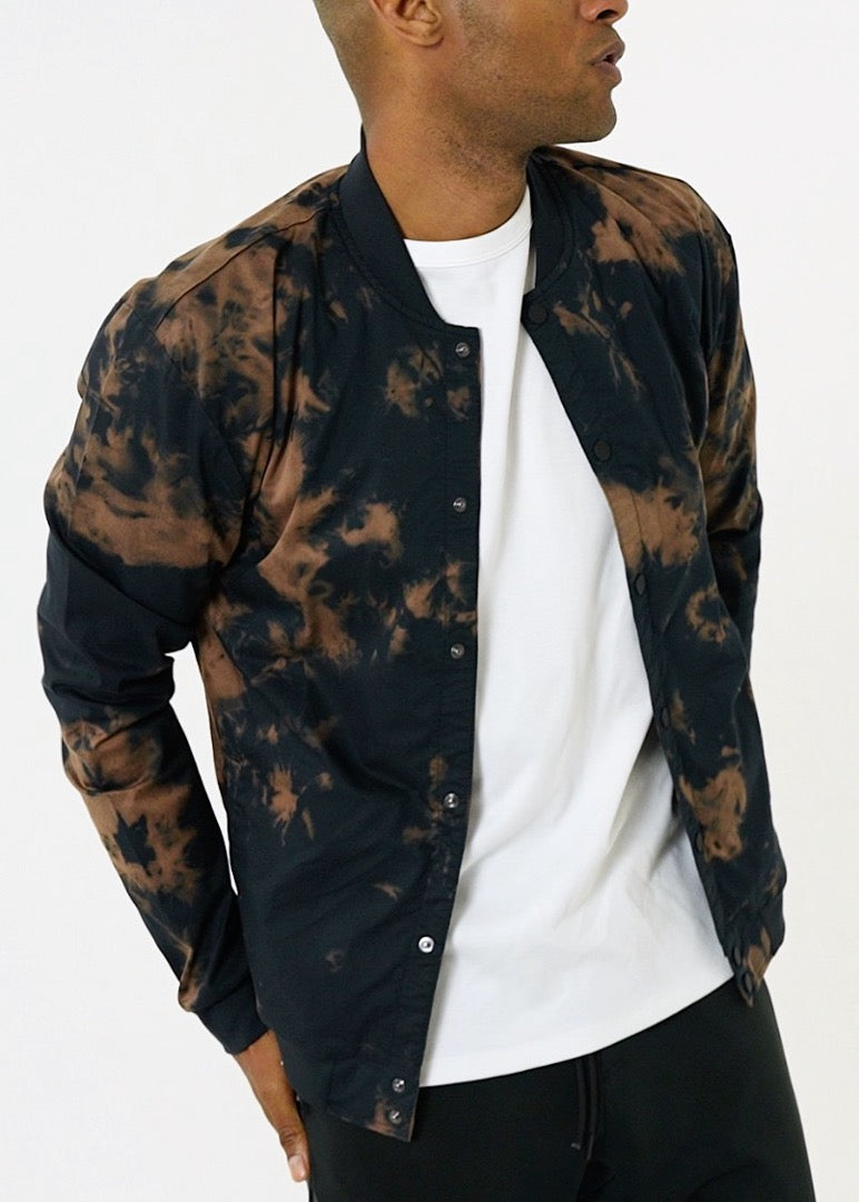 Bleach Dye Bomber Jacket