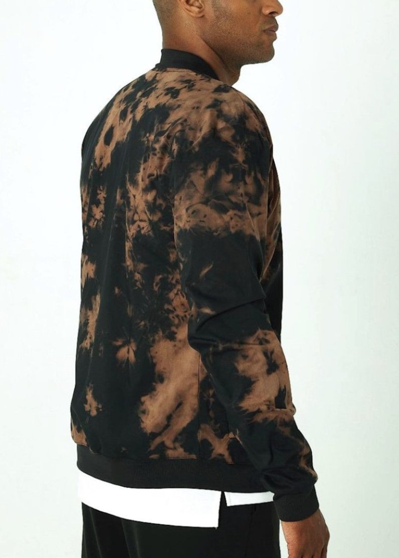 Bleach Dye Bomber Jacket