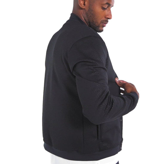 Black Mesh Bomber Jacket